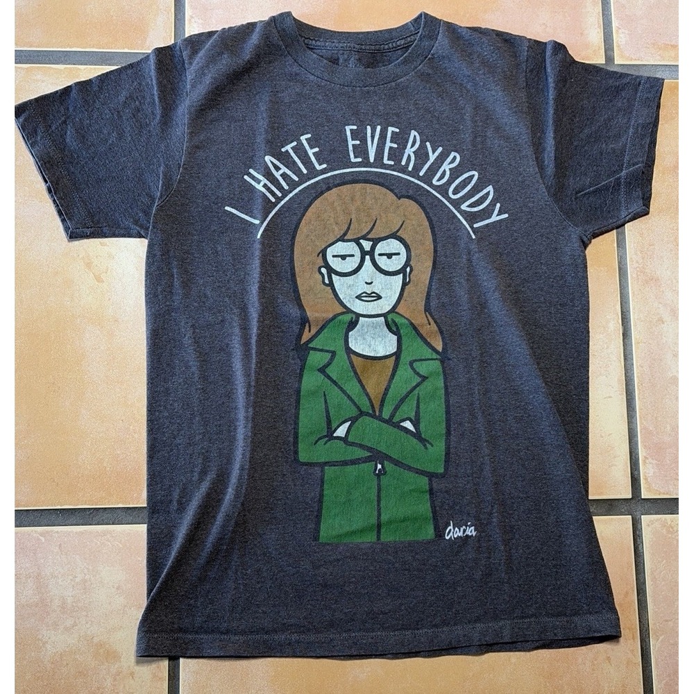 Daria "I Hate Everything" MTV Woman's Size:Small Gray T-shirt